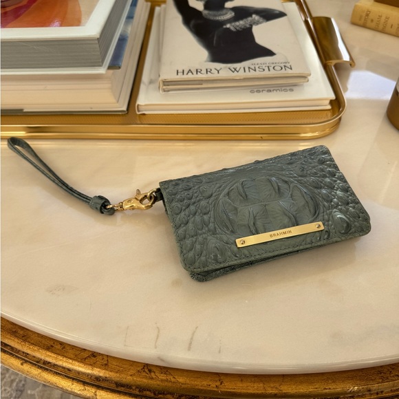 Brahmin Ady Wallet Blue Green Crocodile! Excellent Condition! - Picture 2 of 5